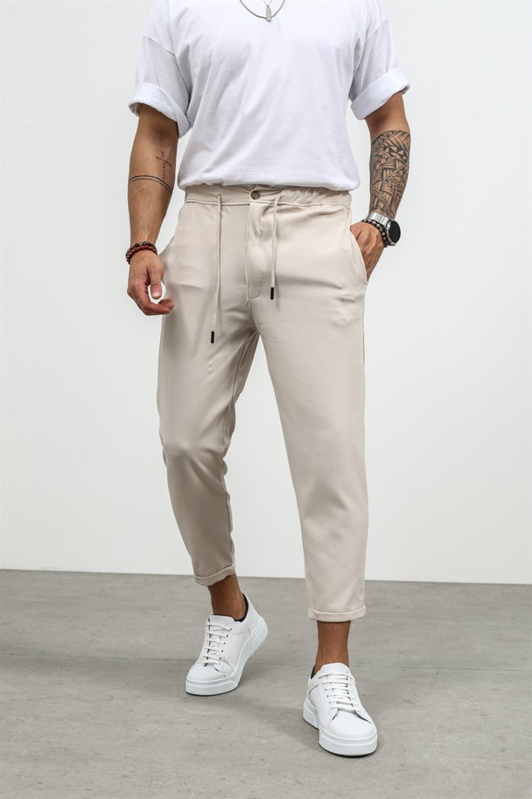 Düğmeli Double Paça Pantolon