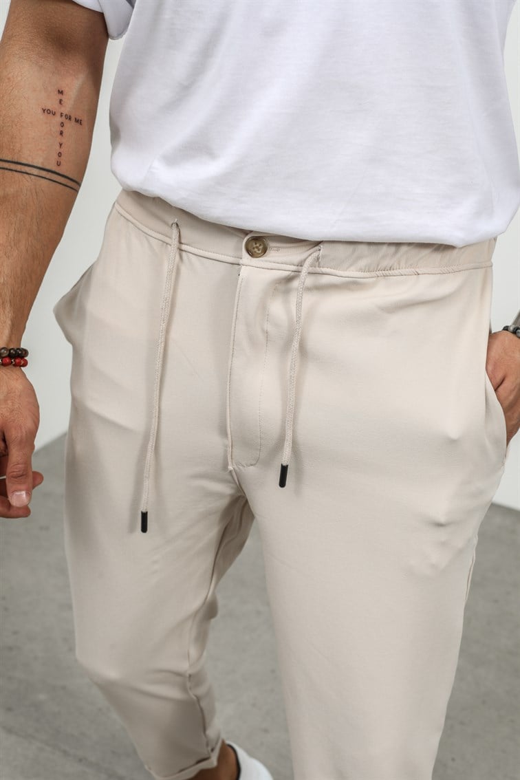 Düğmeli Double Paça Pantolon