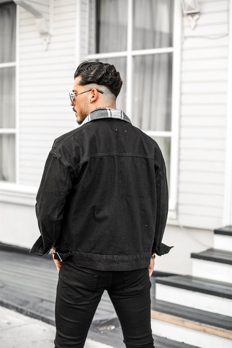 Ekose Yaka Oversize Ceket