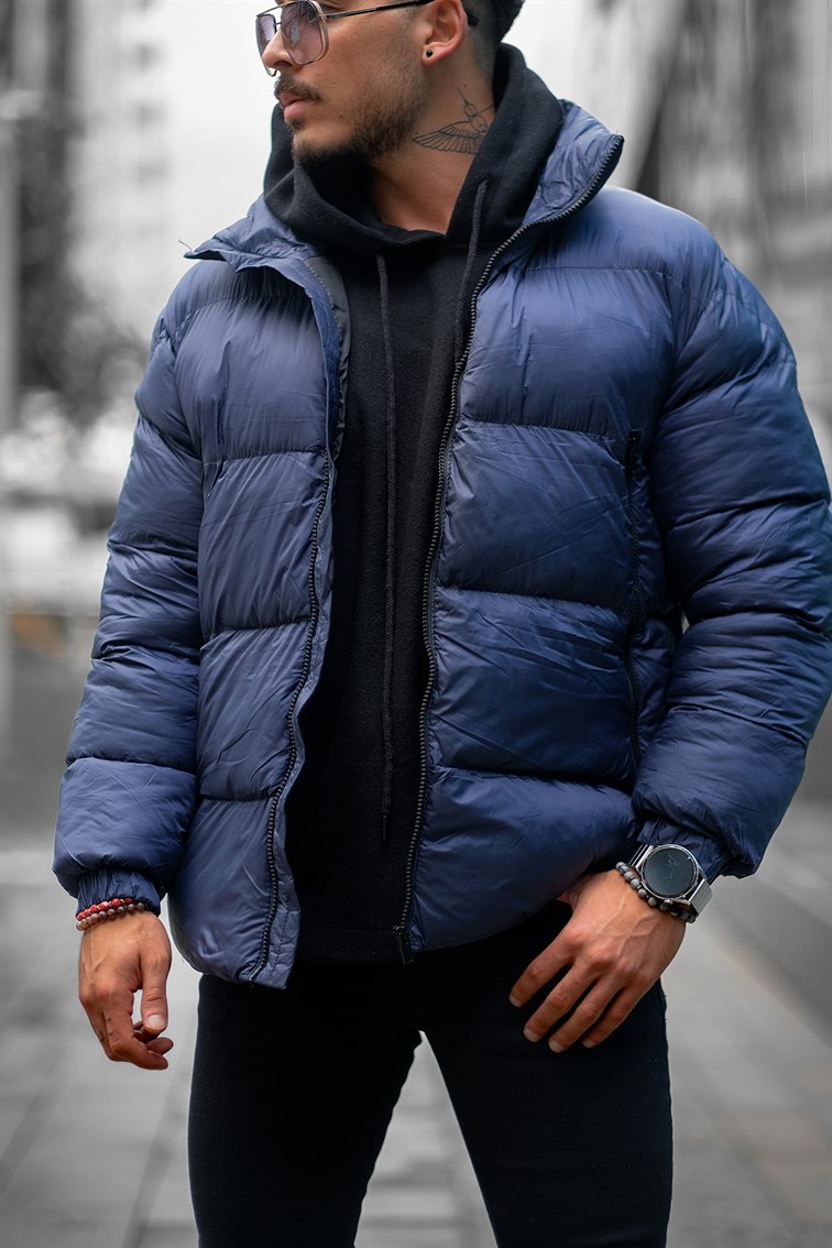 Fermuar Detaylı Şişme Mont