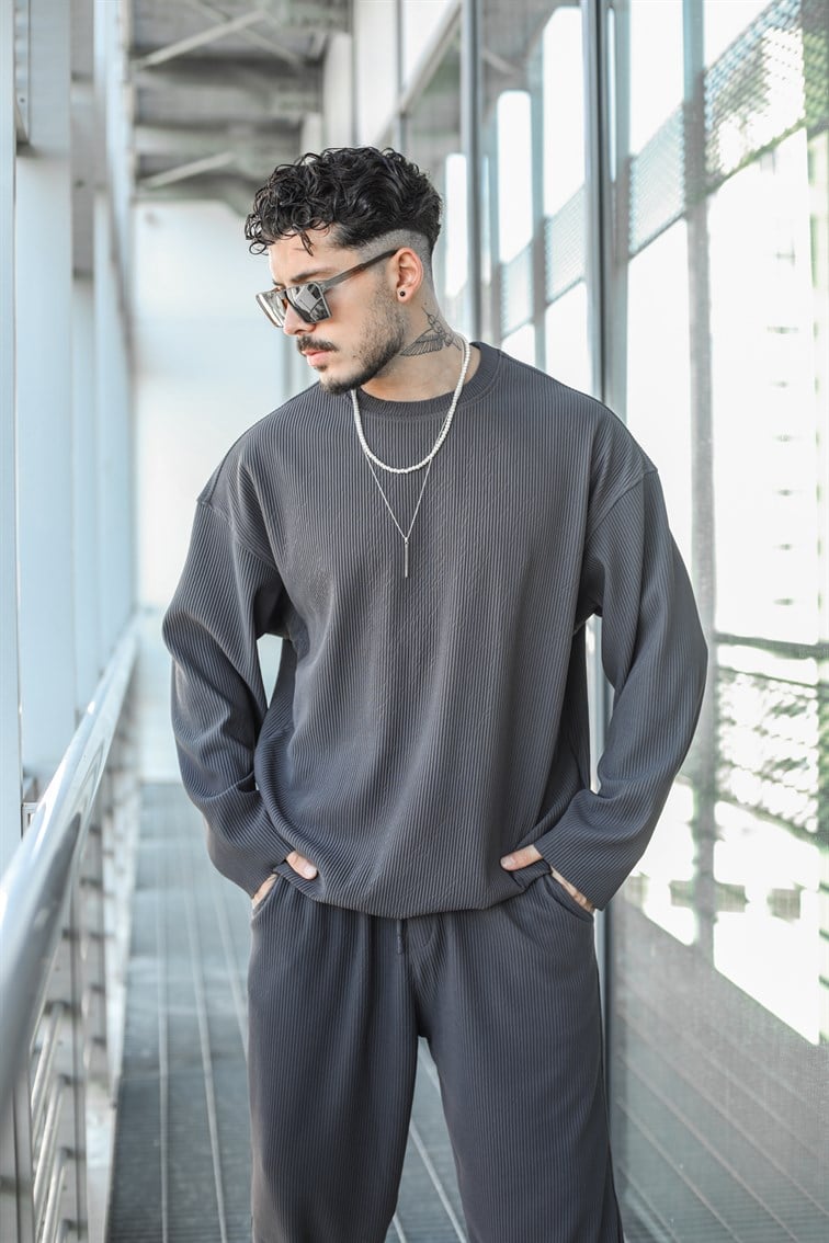 Fitilli Bol Kesim Sweatshirt
