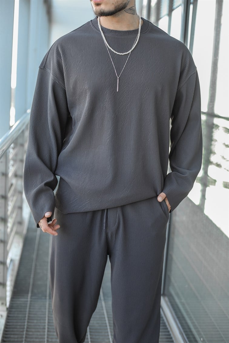 Fitilli Bol Kesim Sweatshirt
