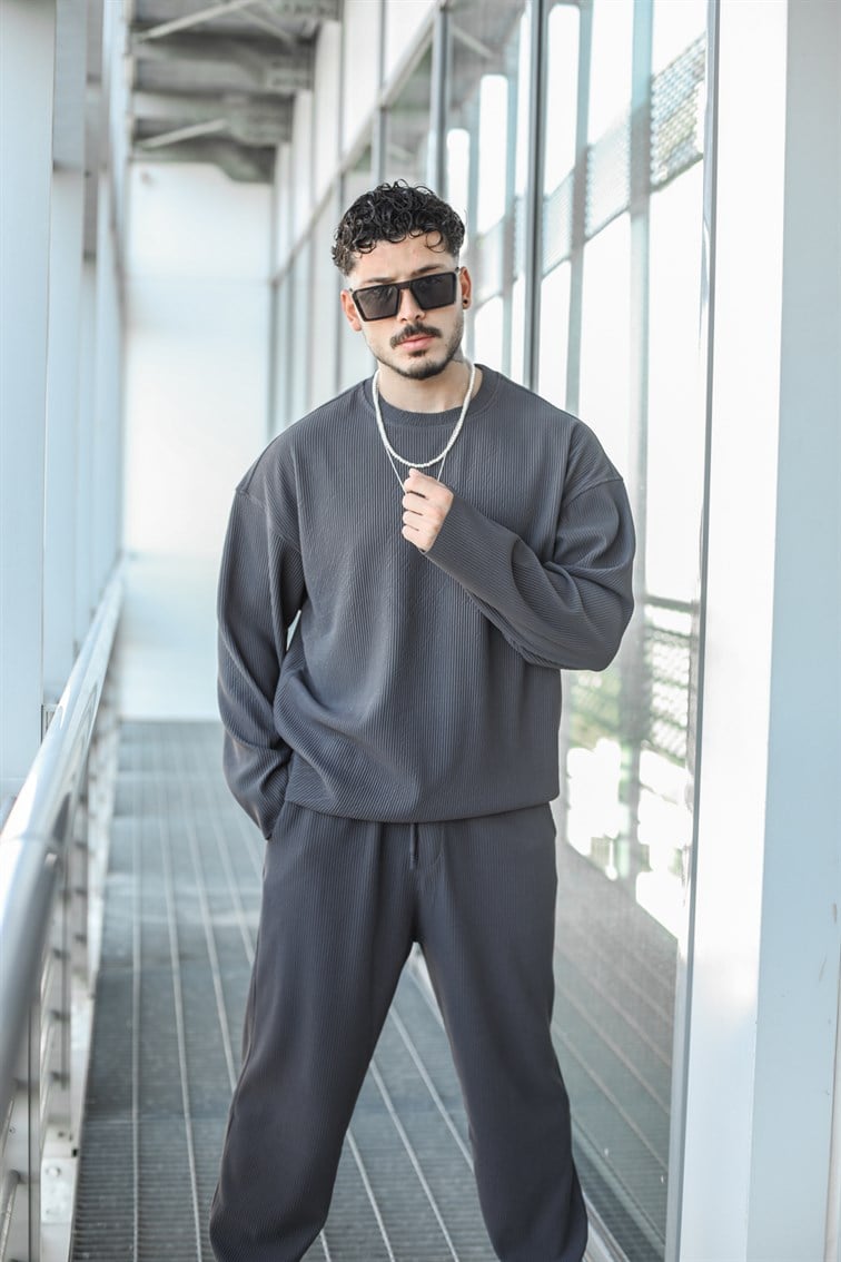 Fitilli Bol Kesim Sweatshirt