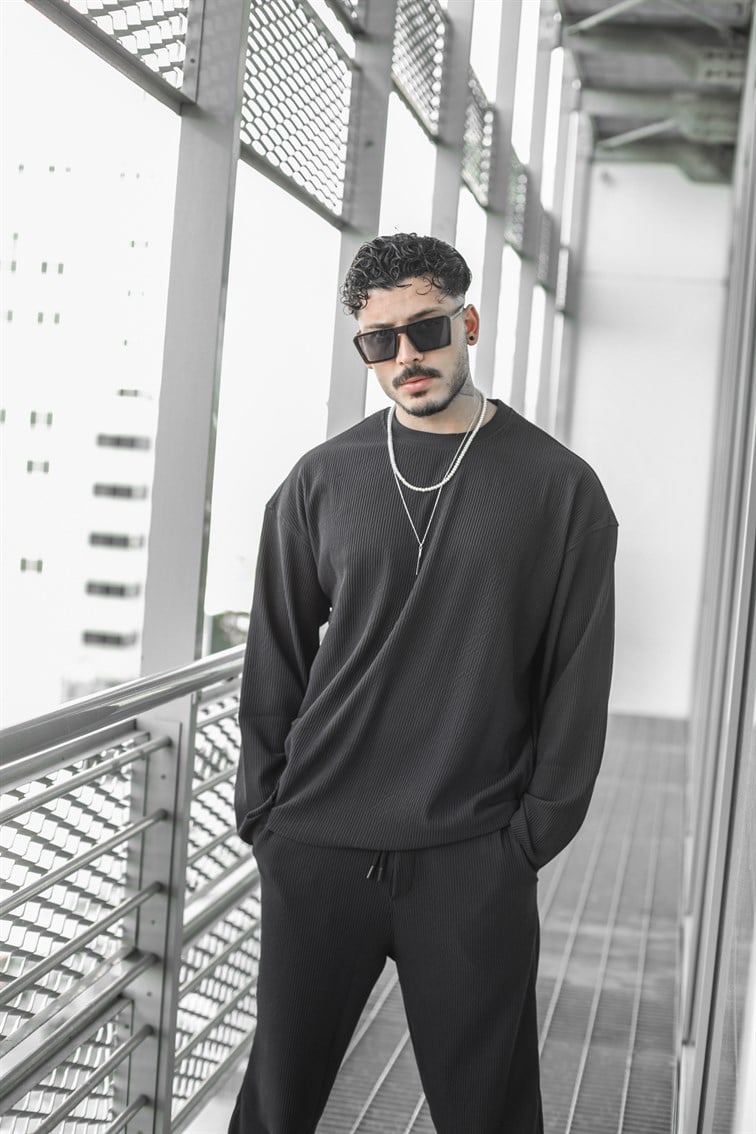 Fitilli Bol Kesim Sweatshirt