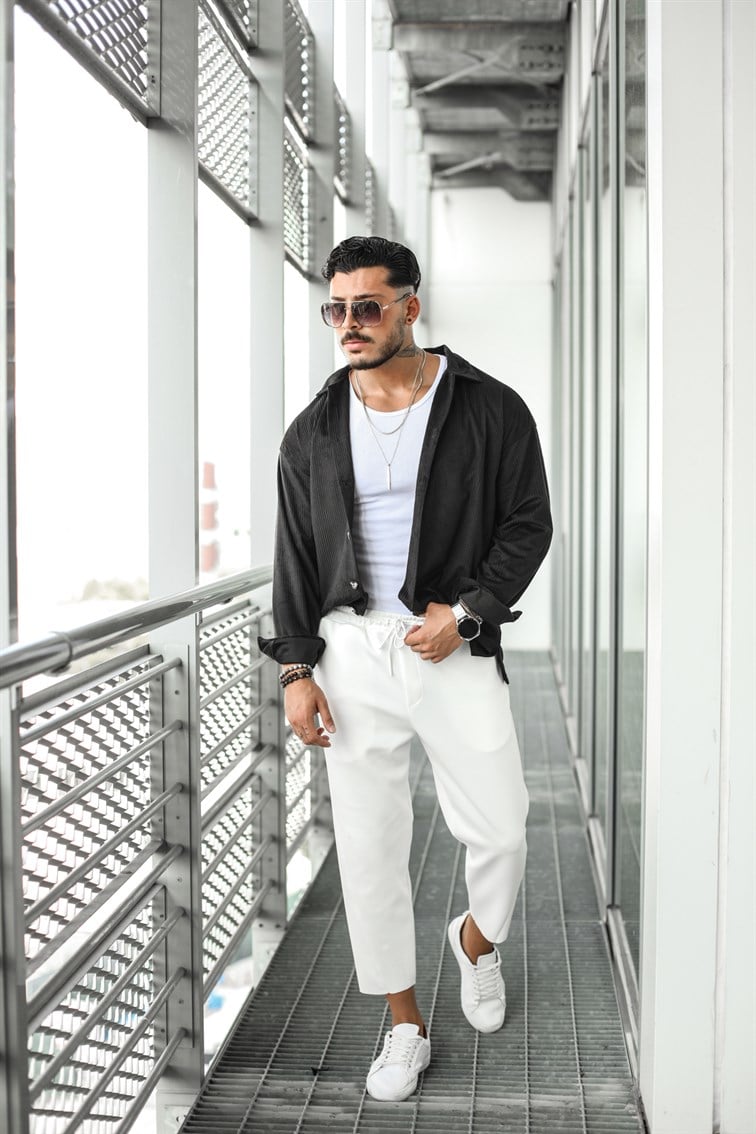 Fitilli Oversize Gömlek