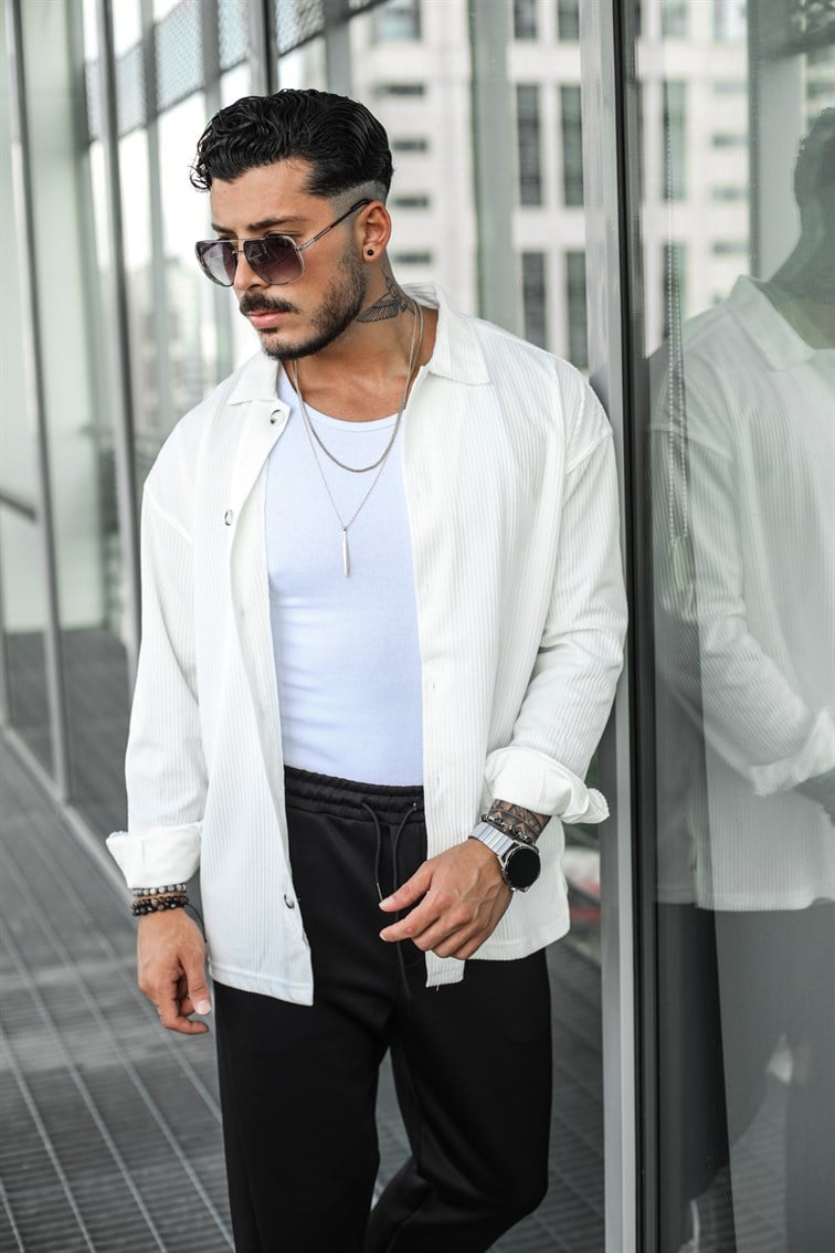 Fitilli Oversize Gömlek