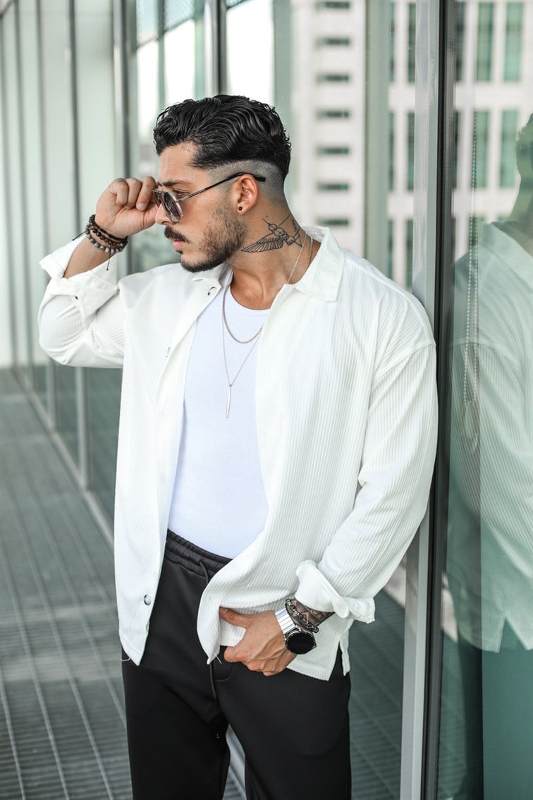 Fitilli Oversize Gömlek
