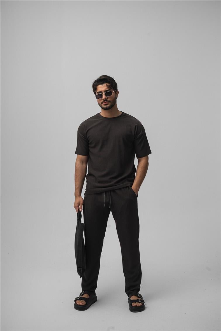 Fitilli Oversize T-Shirt Füme