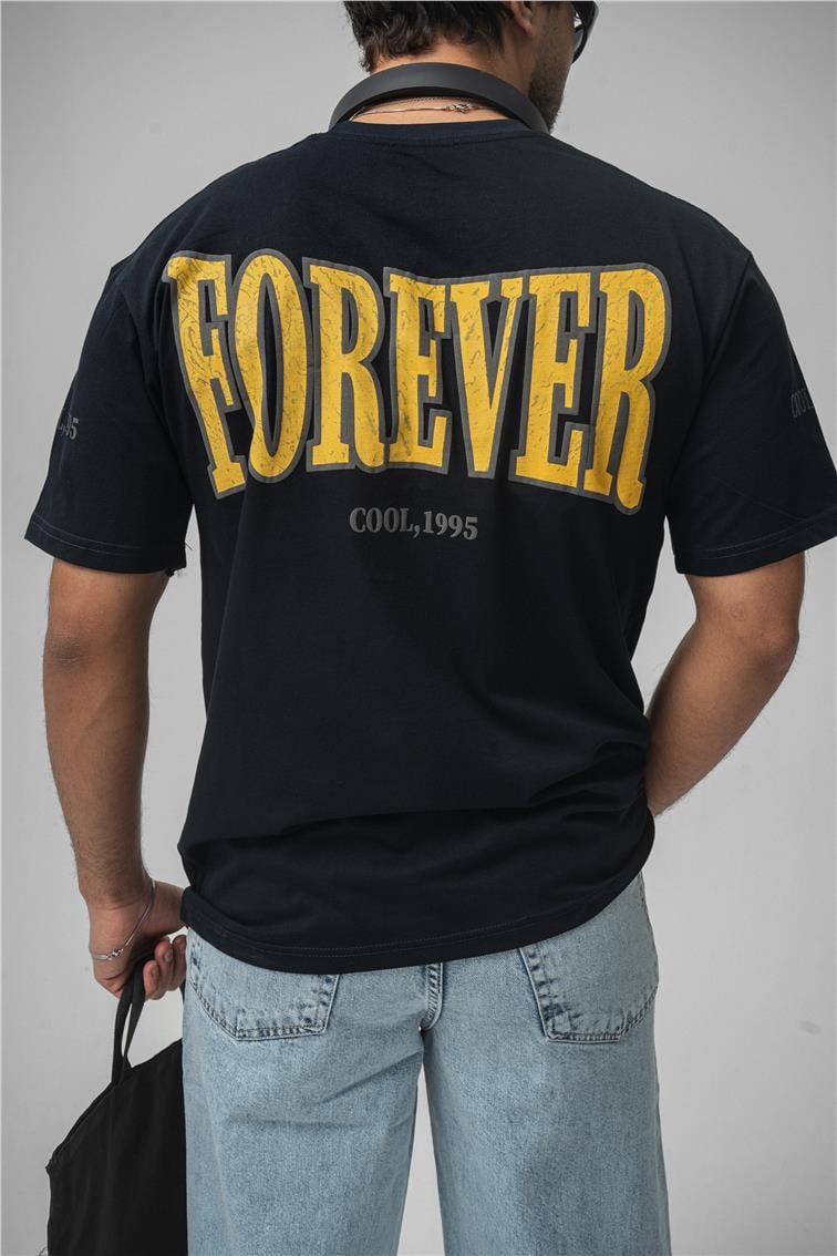 FOREVER Oversize T-Shirt Lacivert