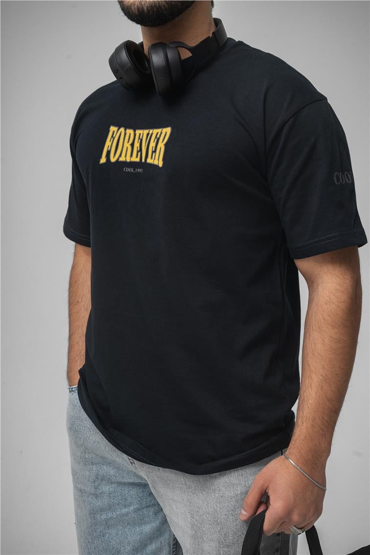 FOREVER Oversize T-Shirt Lacivert