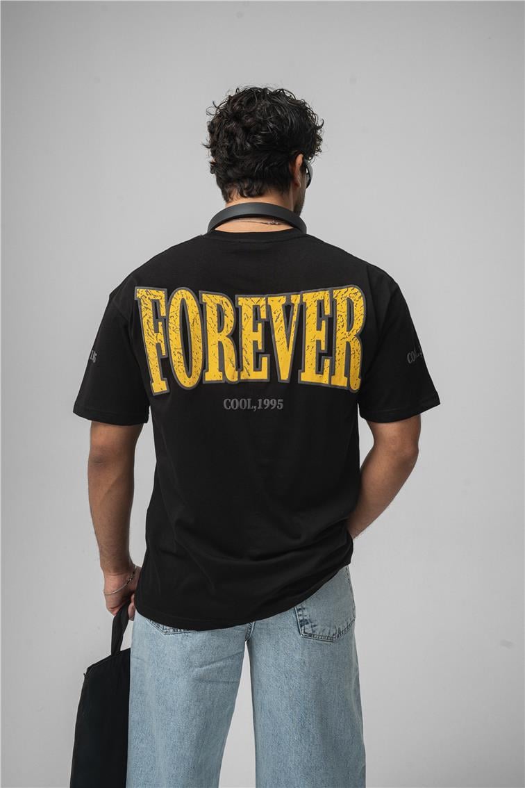 FOREVER Oversize T-Shirt Siyah