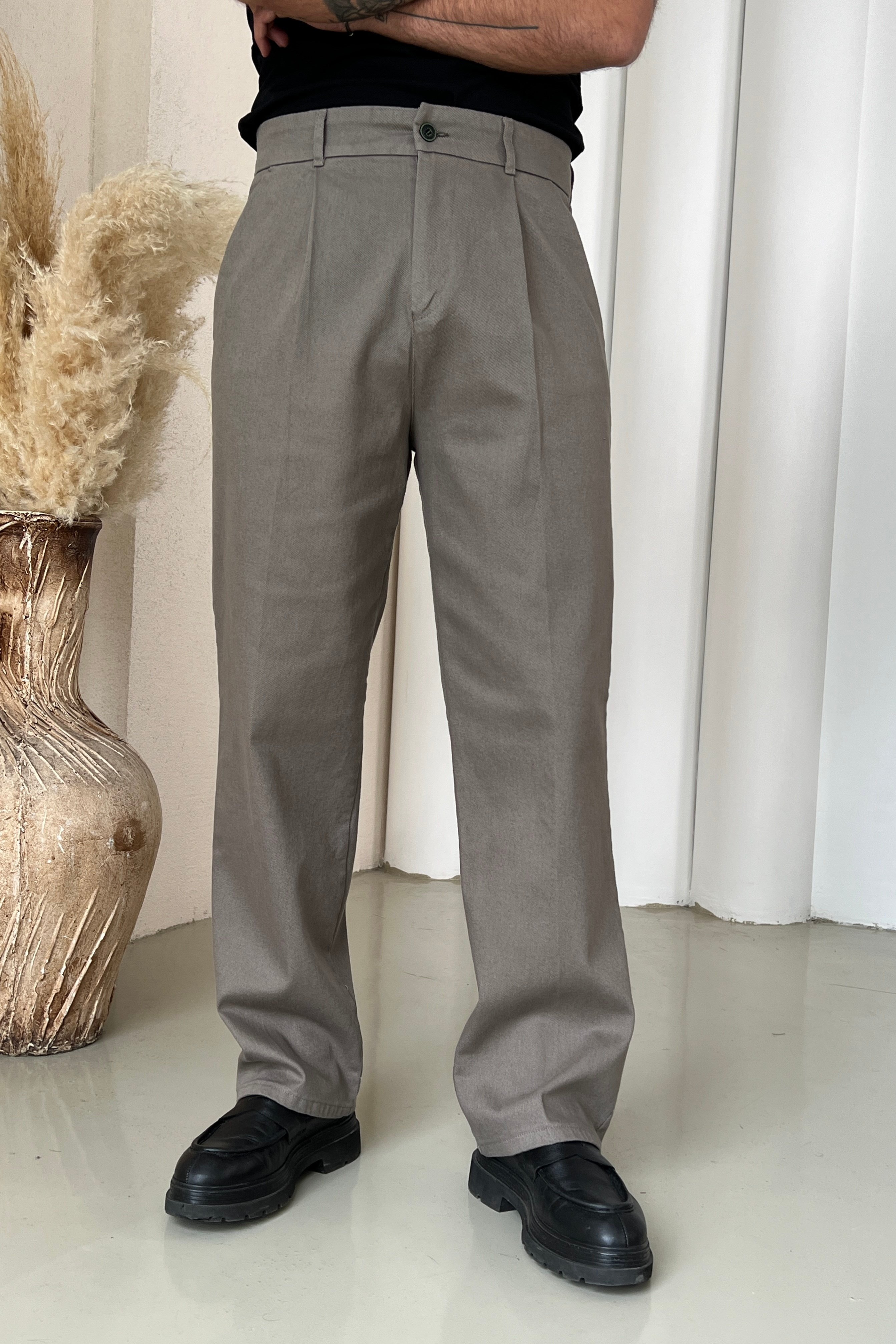 Gabardin Bol Kot Pantolon Yeşil