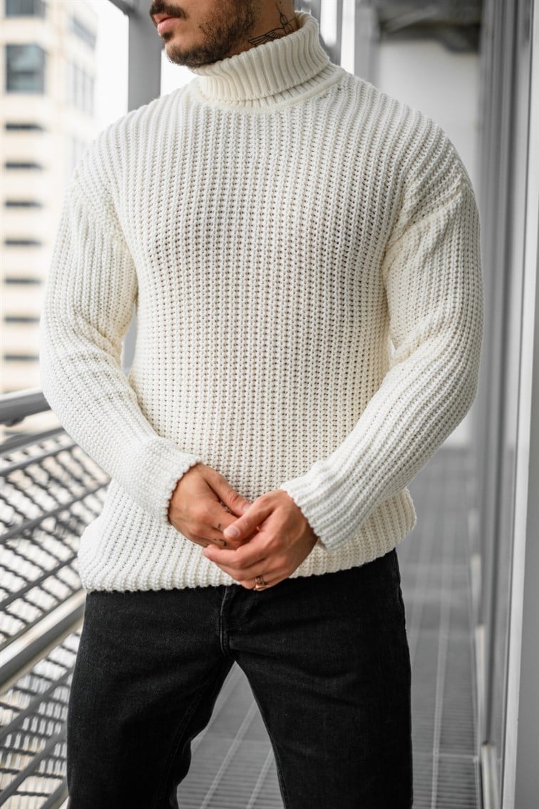 Geniş Örme Oversize Kazak