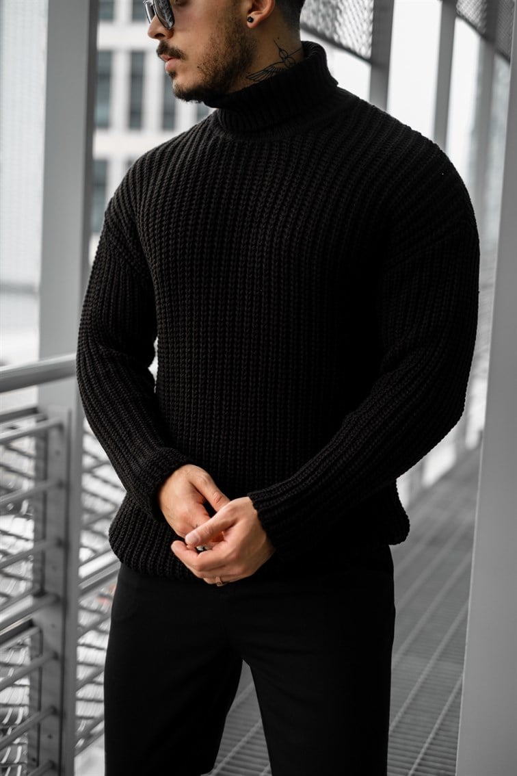 Geniş Örme Oversize Kazak