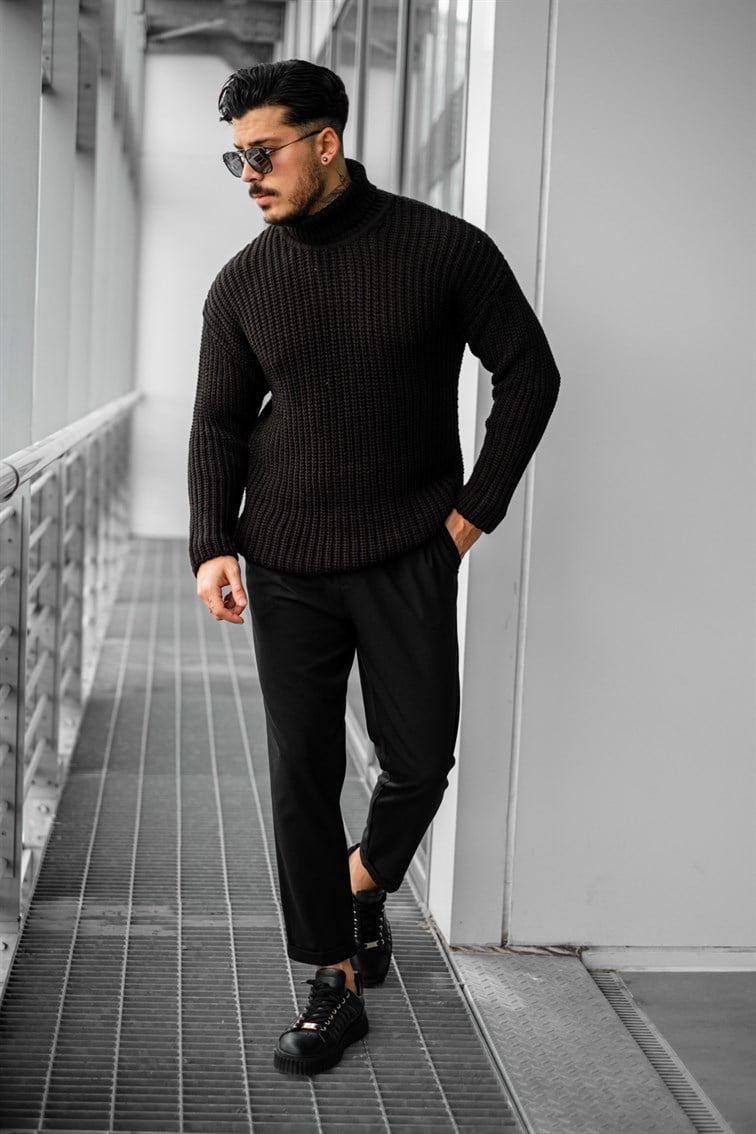 Geniş Örme Oversize Kazak