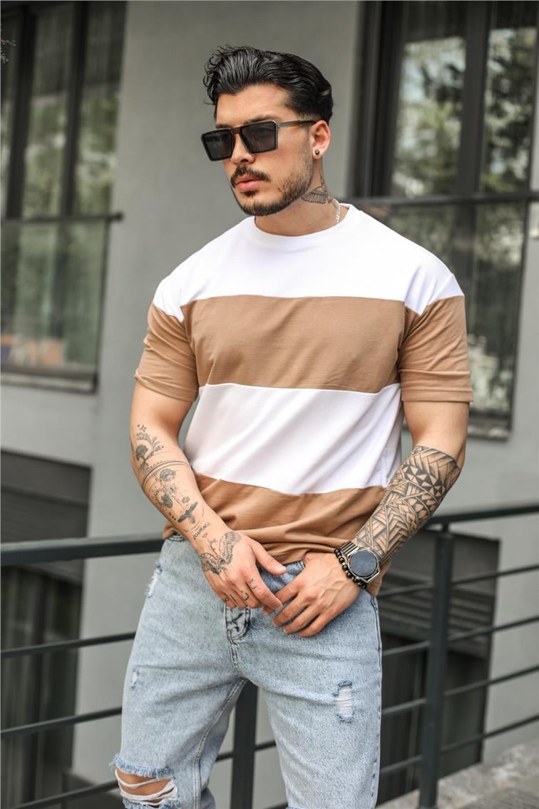 Geniş Paralel T-Shirt Camel