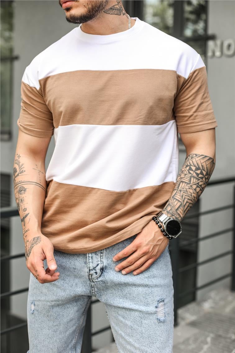 Geniş Paralel T-Shirt Camel