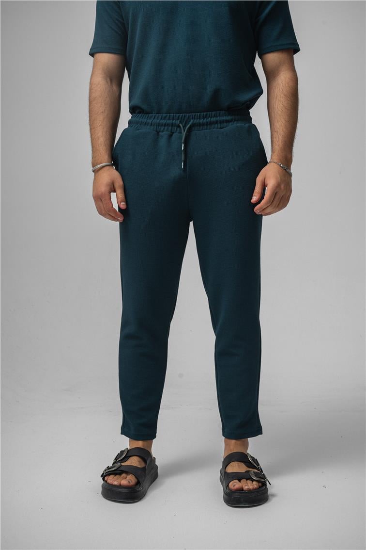 Gizli Kabartma Boyfriend Eşofman Çağla Yeşili