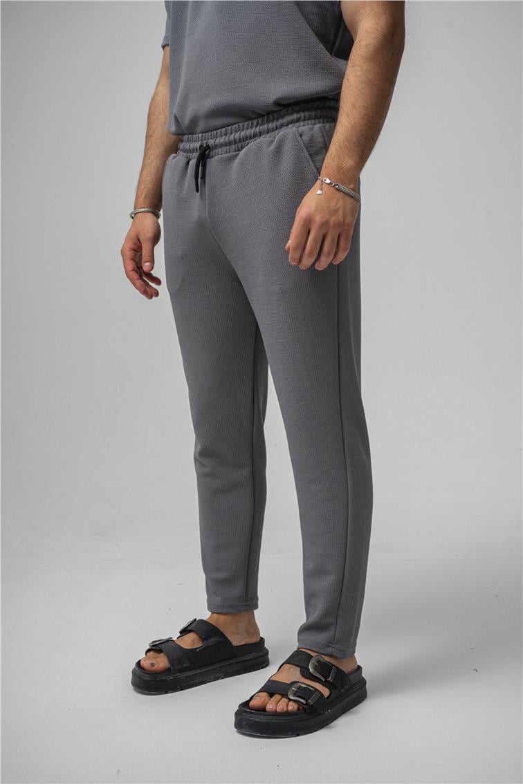 Gizli Kabartma Boyfriend Eşofman Gri