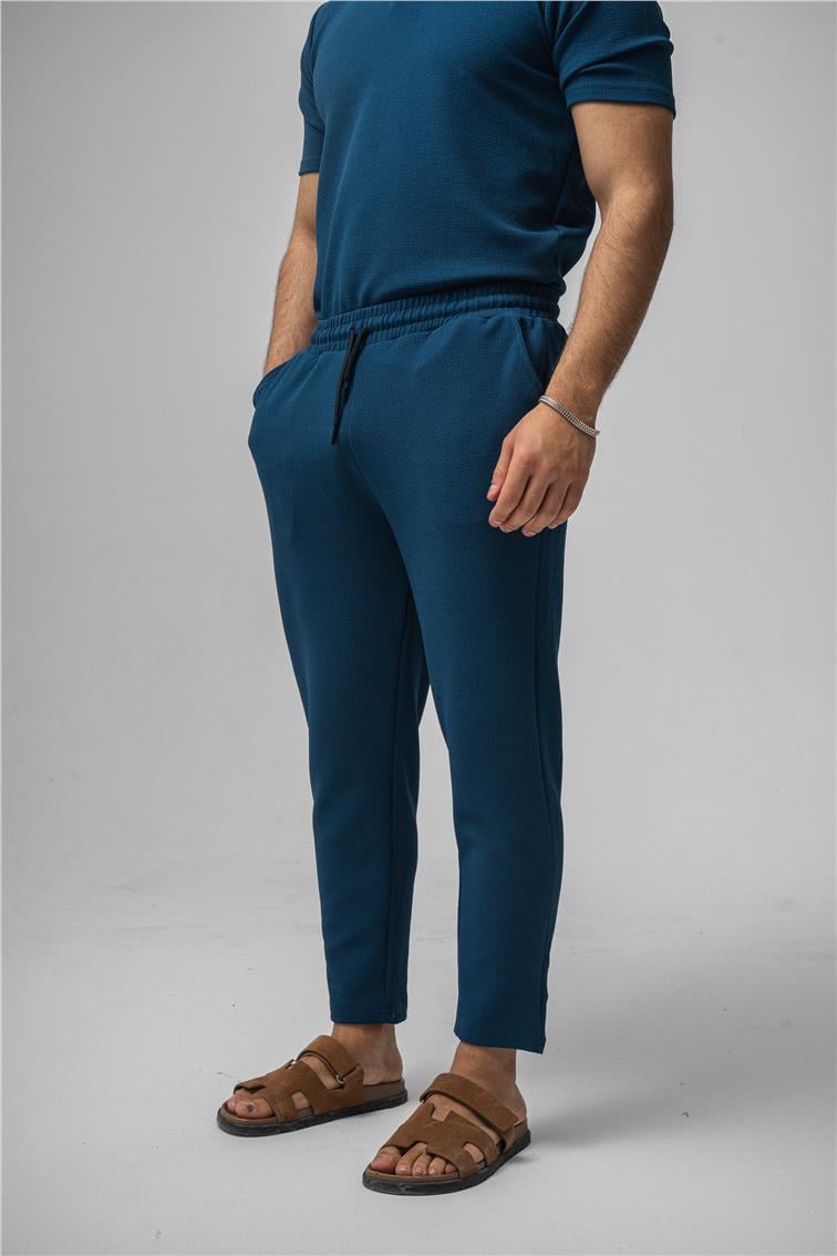 Gizli Kabartma Boyfriend Eşofman Lacivert