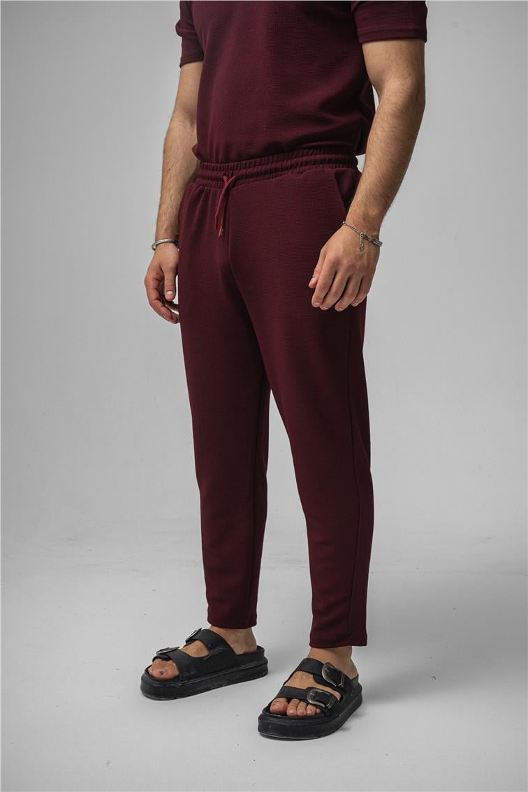 Gizli Kabartma Boyfriend Eşofman Mürdüm