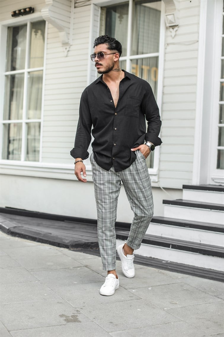 İnce Tek Cepli Oversize Gömlek