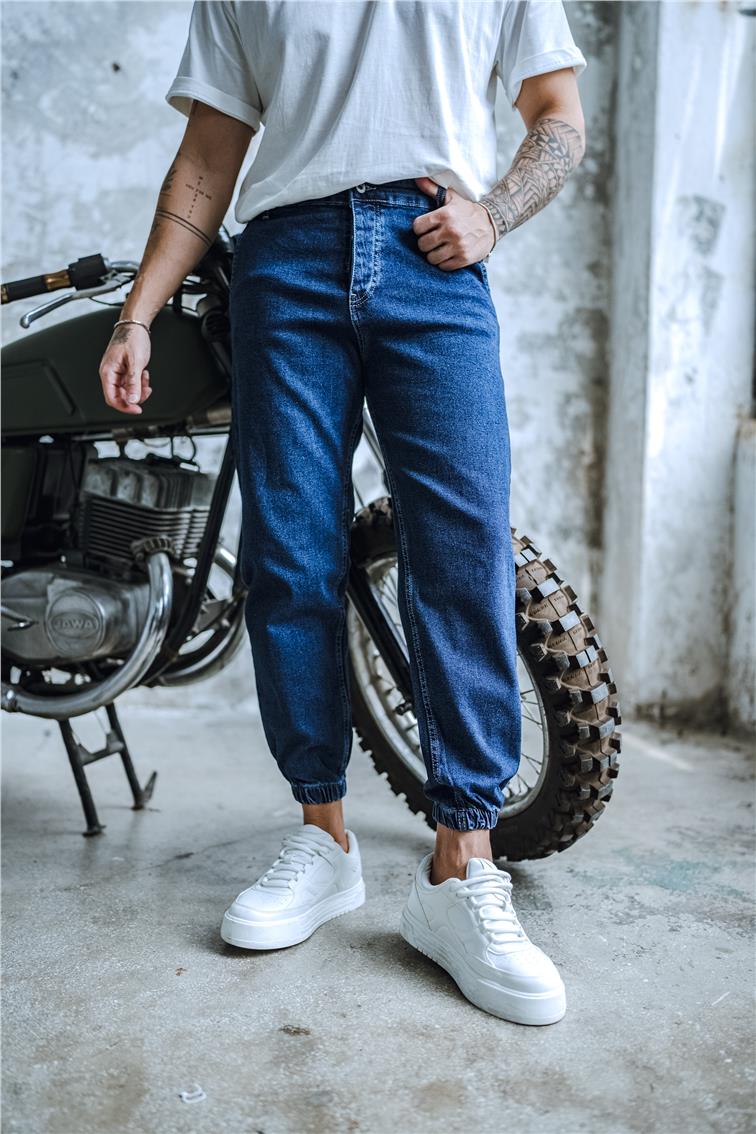 Jogger Jean Koyu Mavi