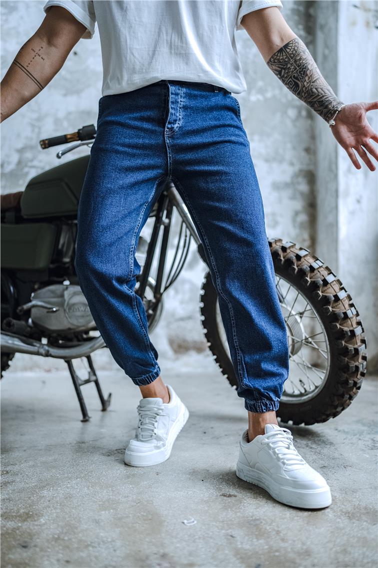 Jogger Jean Koyu Mavi