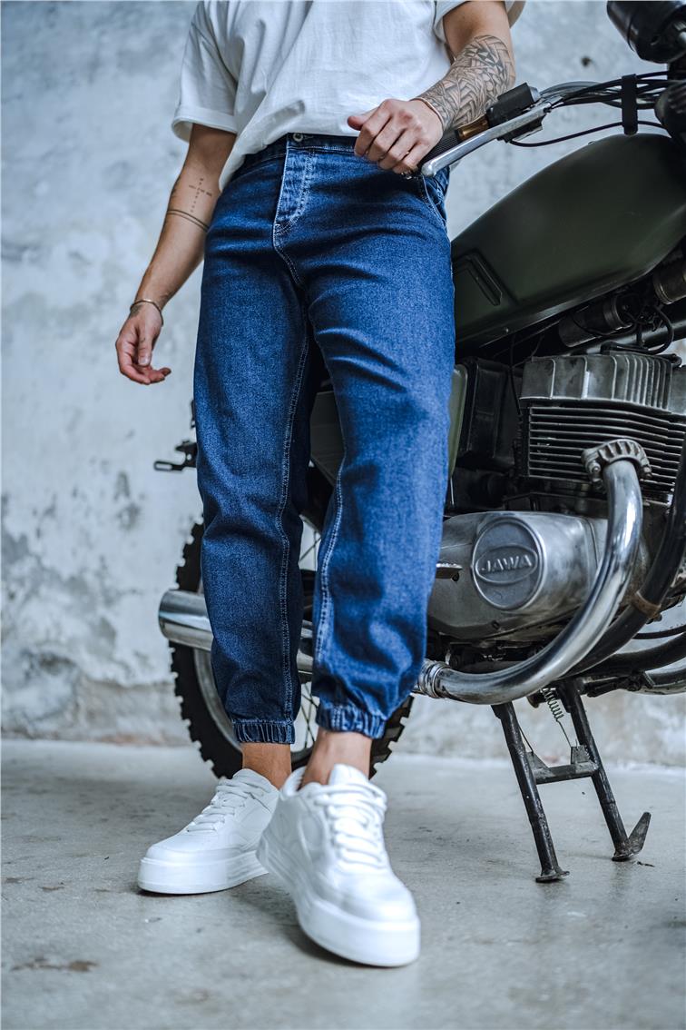 Jogger Jean Koyu Mavi