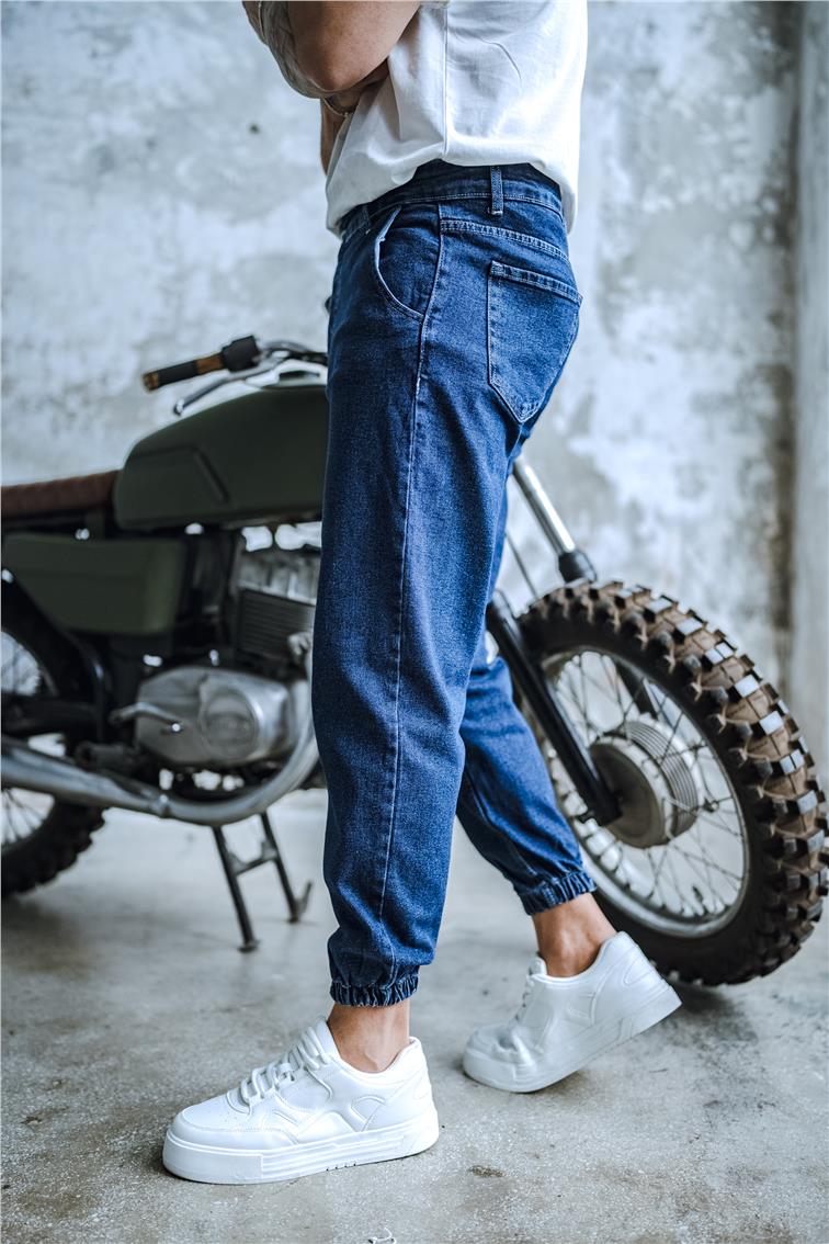 Jogger Jean Koyu Mavi