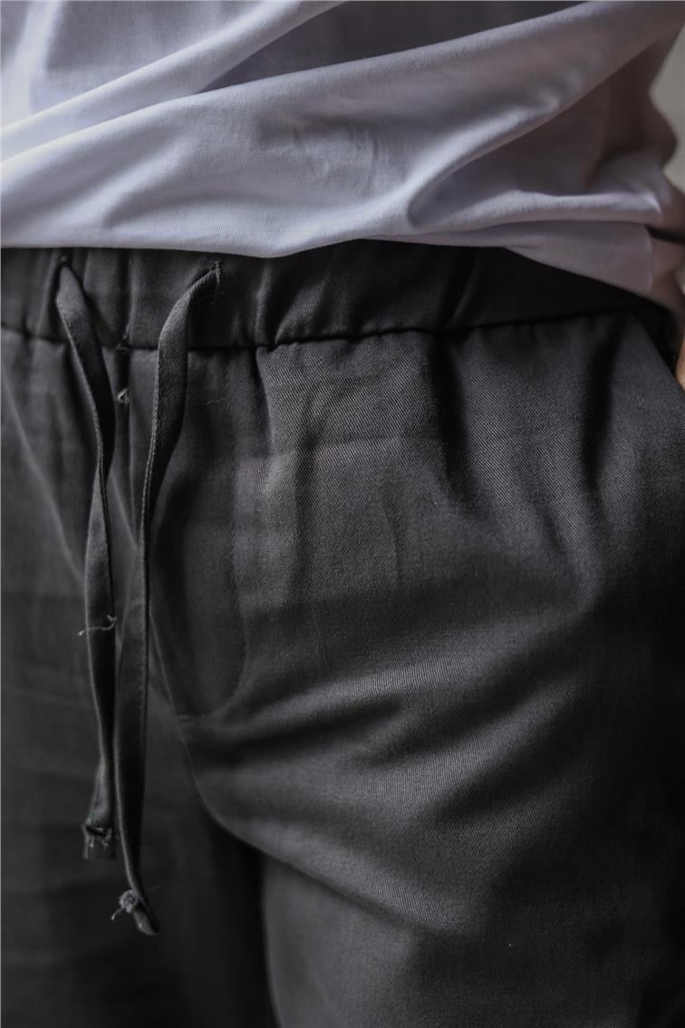 Kanvas Baggy Pantolon Füme