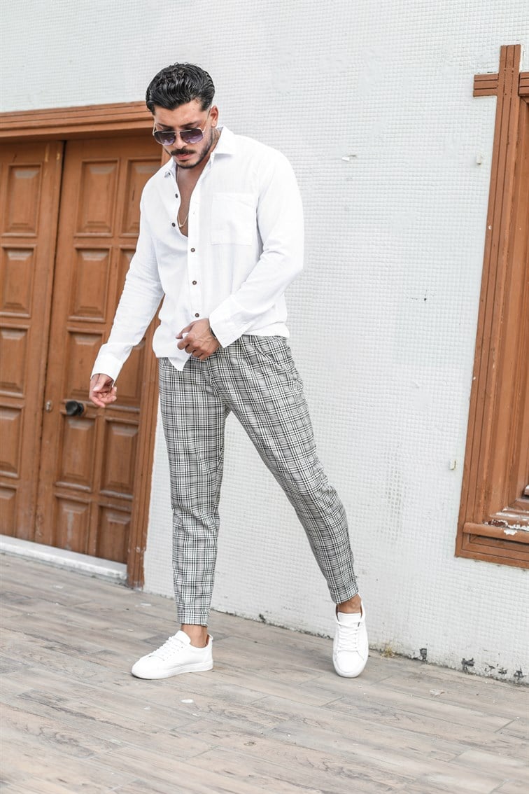 Kareli Kalem Pantolon