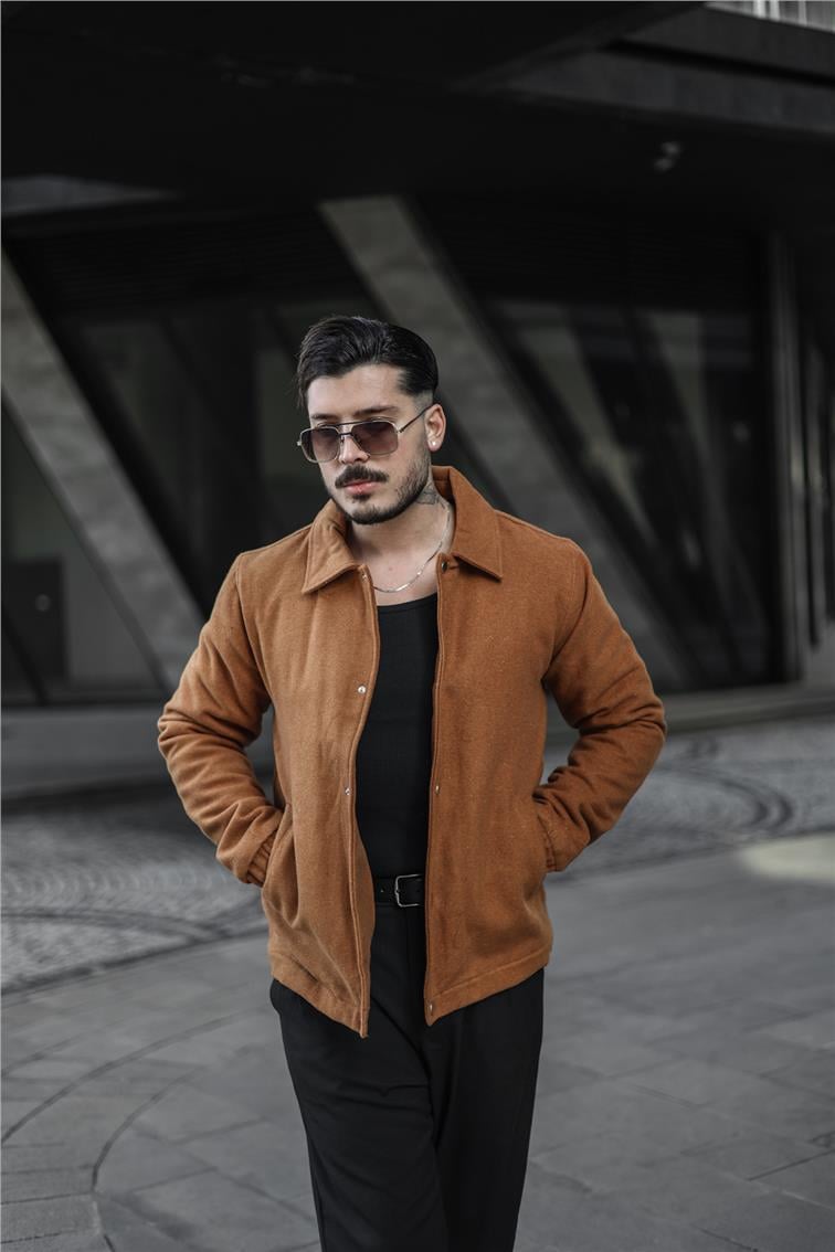 Kaşe Oversize Ceket Camel