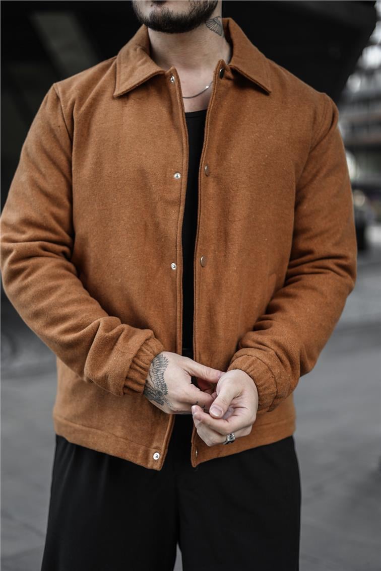 Kaşe Oversize Ceket Camel
