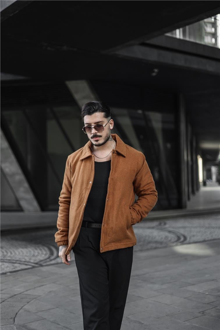 Kaşe Oversize Ceket Camel
