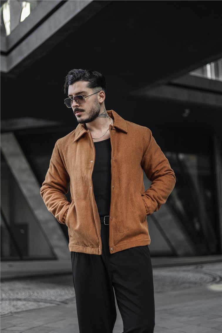 Kaşe Oversize Ceket Camel