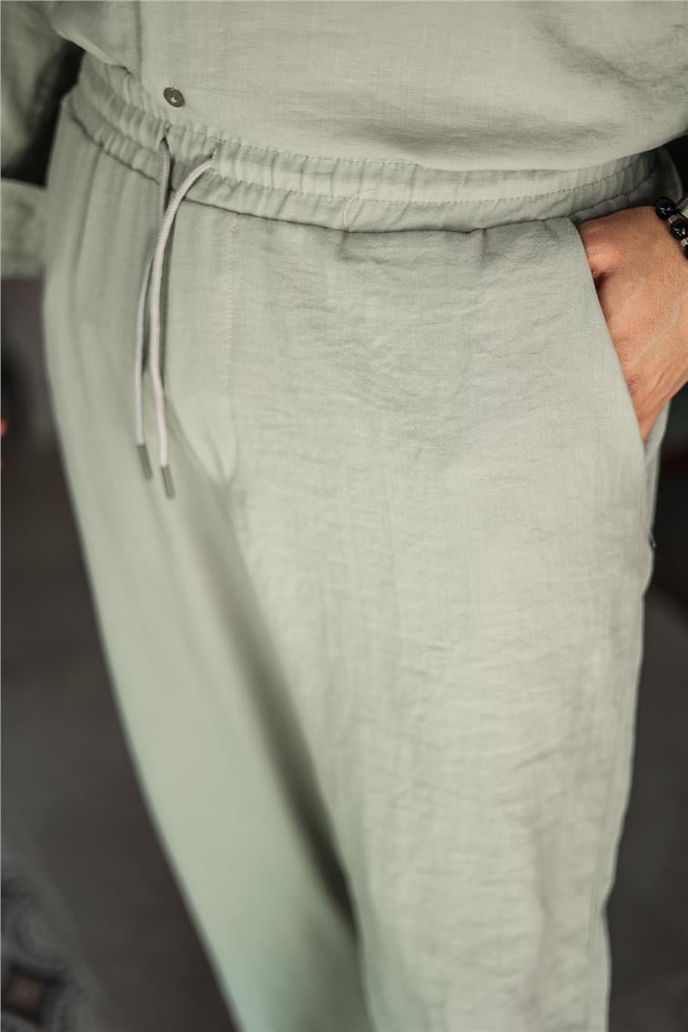 Katen Basic Boyfriend Pantolon Mint
