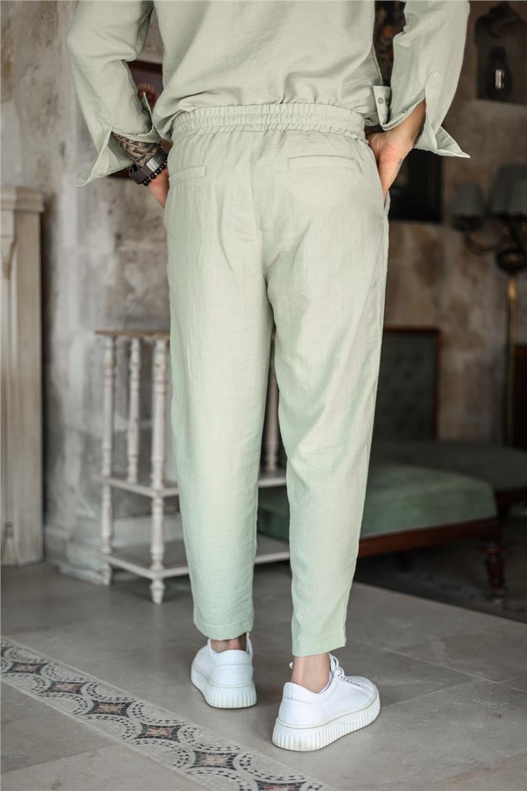 Katen Basic Boyfriend Pantolon Mint