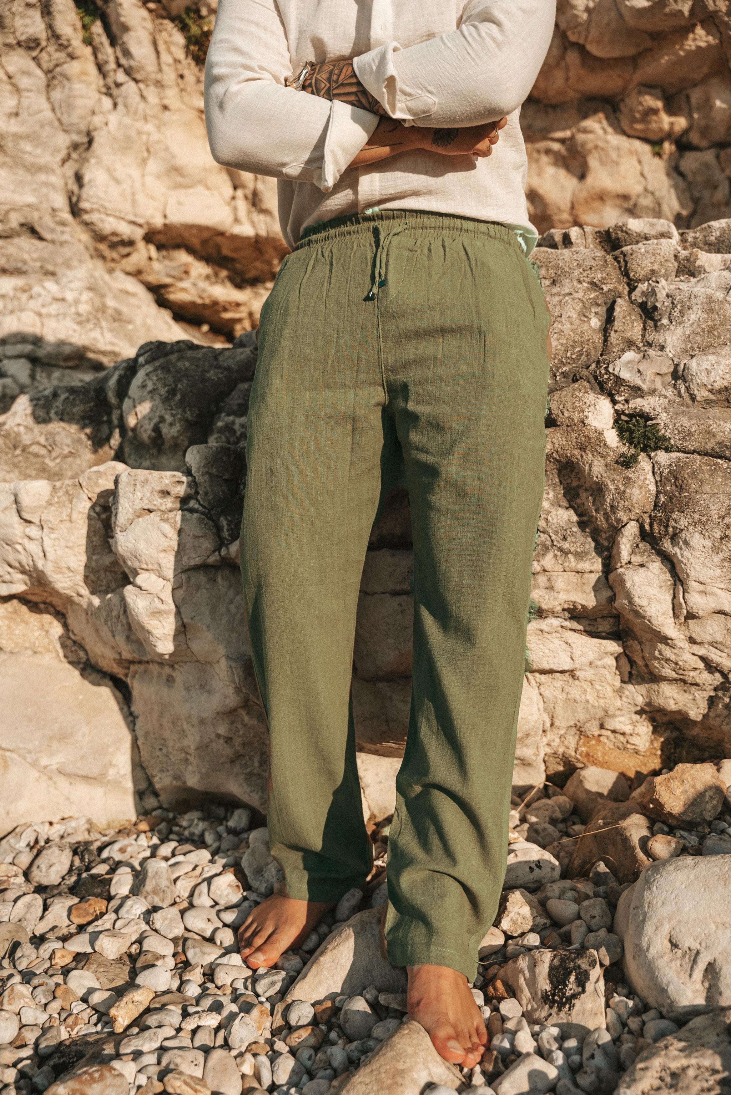 Keten Baggy Pant. Kahve