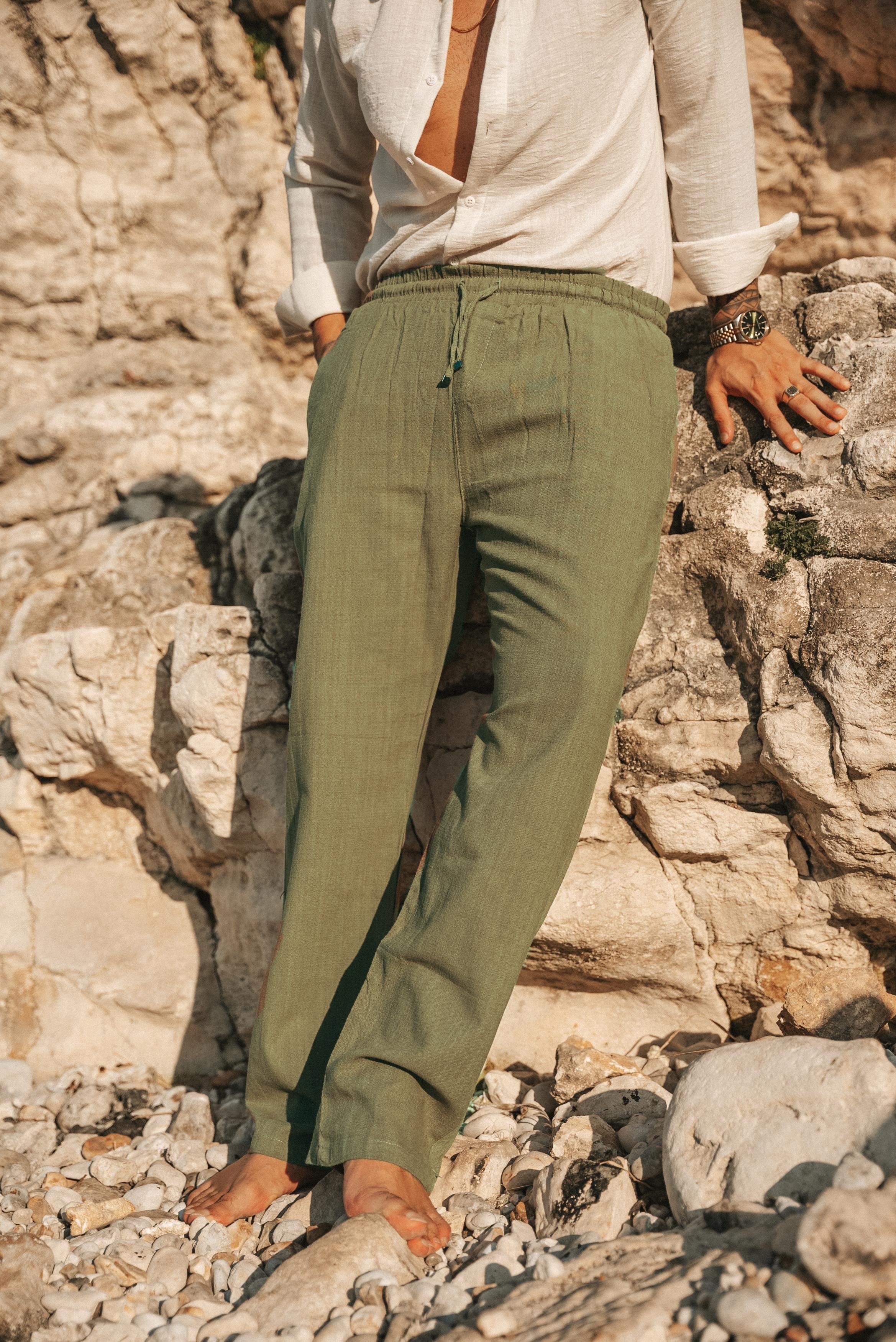 Keten Baggy Pant. Kahve