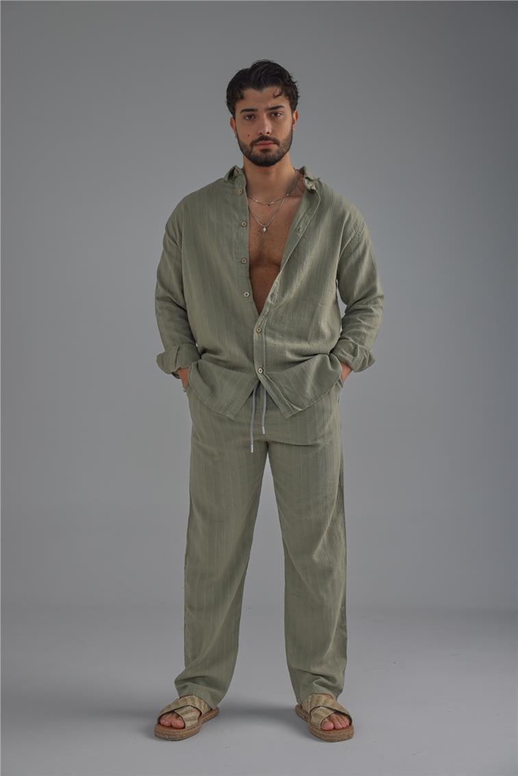 Keten İşlemeli Takım Haki