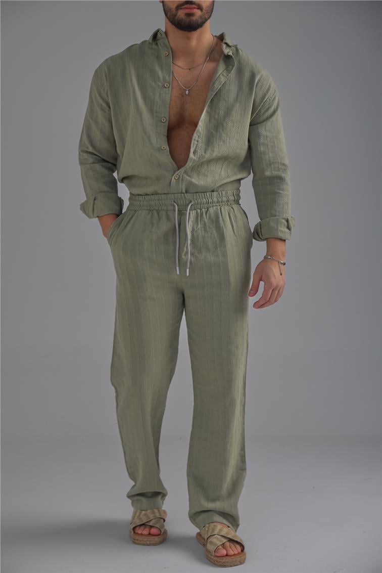 Keten İşlemeli Takım Haki