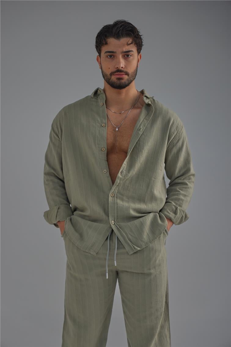 Keten İşlemeli Takım Haki