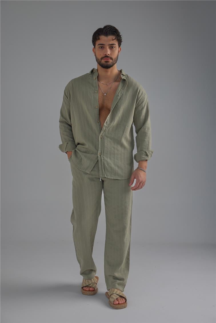 Keten İşlemeli Takım Haki