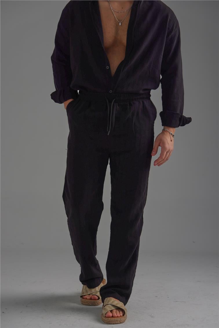 Keten İşlemeli Takım Siyah