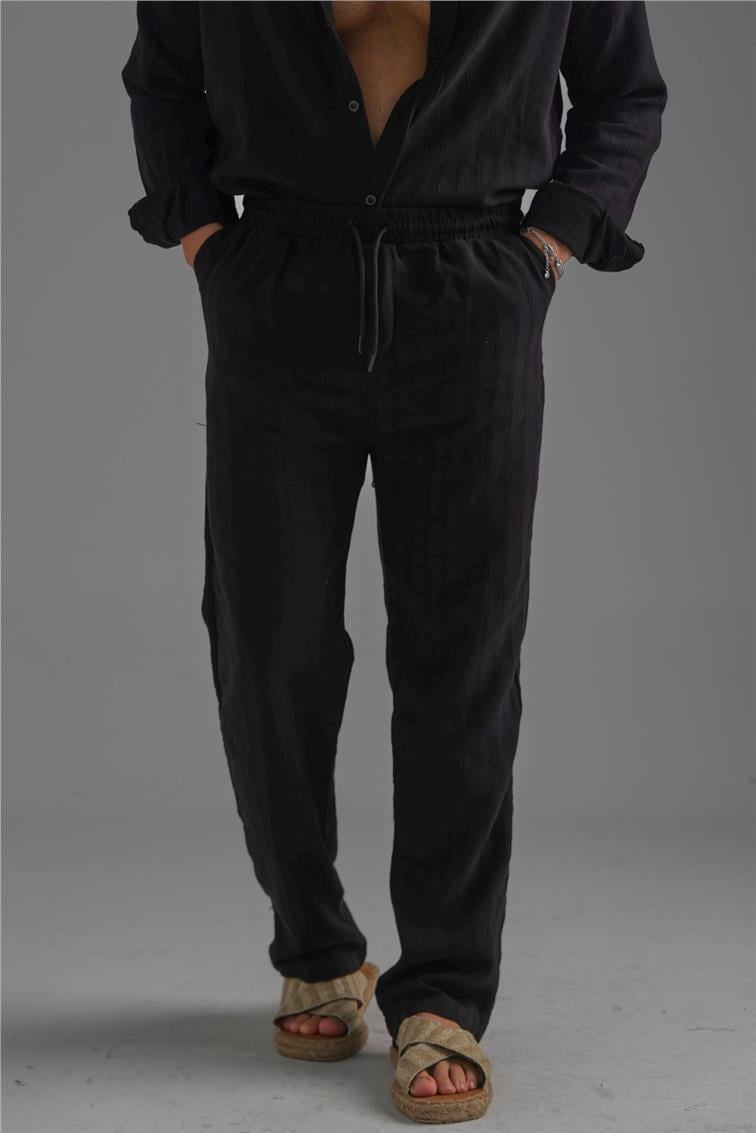 Keten İşlemeli Takım Siyah