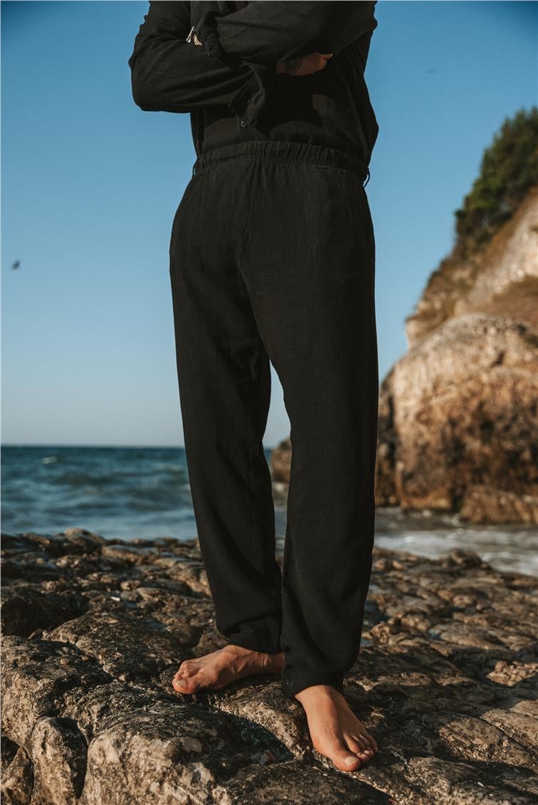 Keten Pantolon Siyah