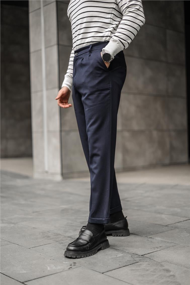 Klasik Basic Pantolon Lacivert