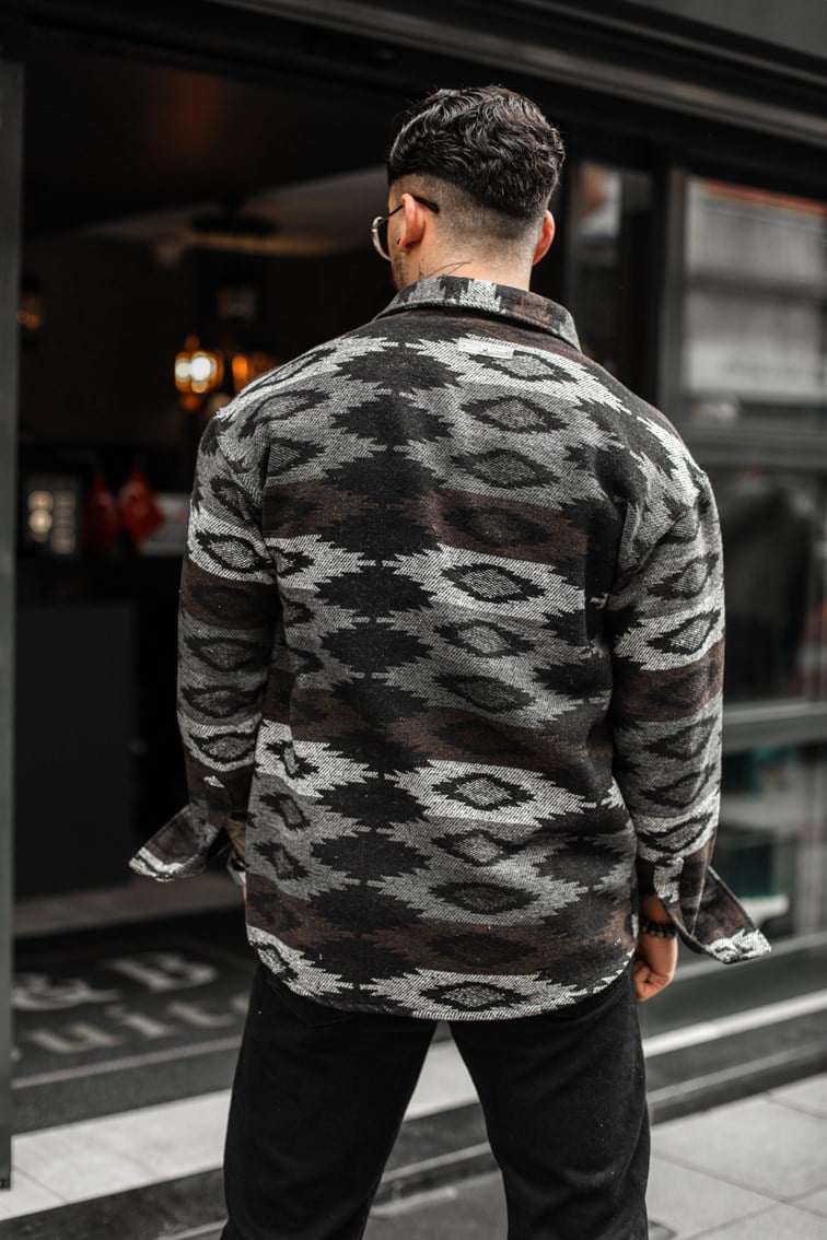 Klon Detaylı Oduncu Oversize Gömlek