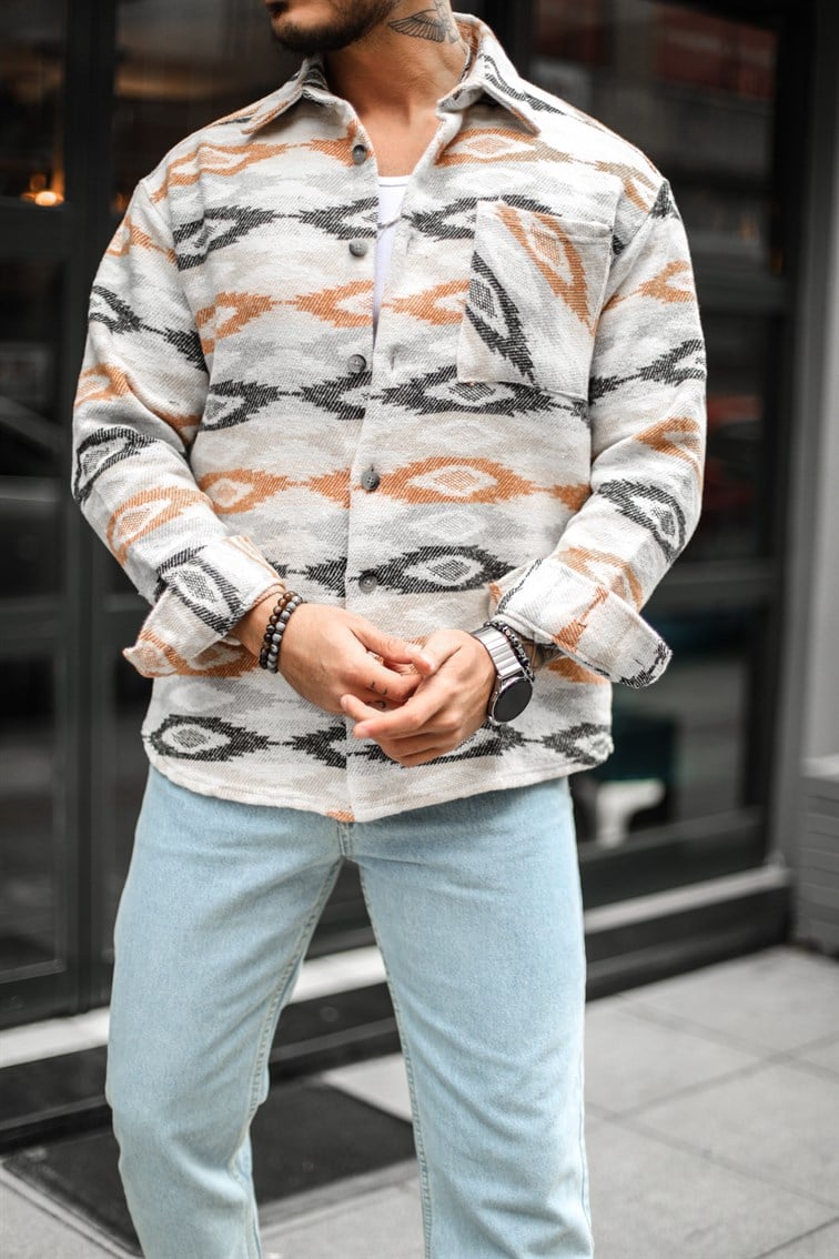 Klon Detaylı Oduncu Oversize Gömlek